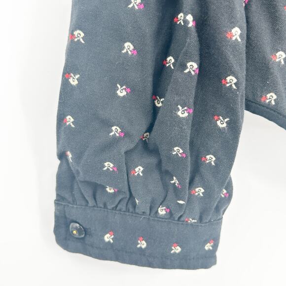 See By Chloe Womens Geometric Embroidered Wool Blend Button Down Jacket Size 6 - Picture 2 of 9